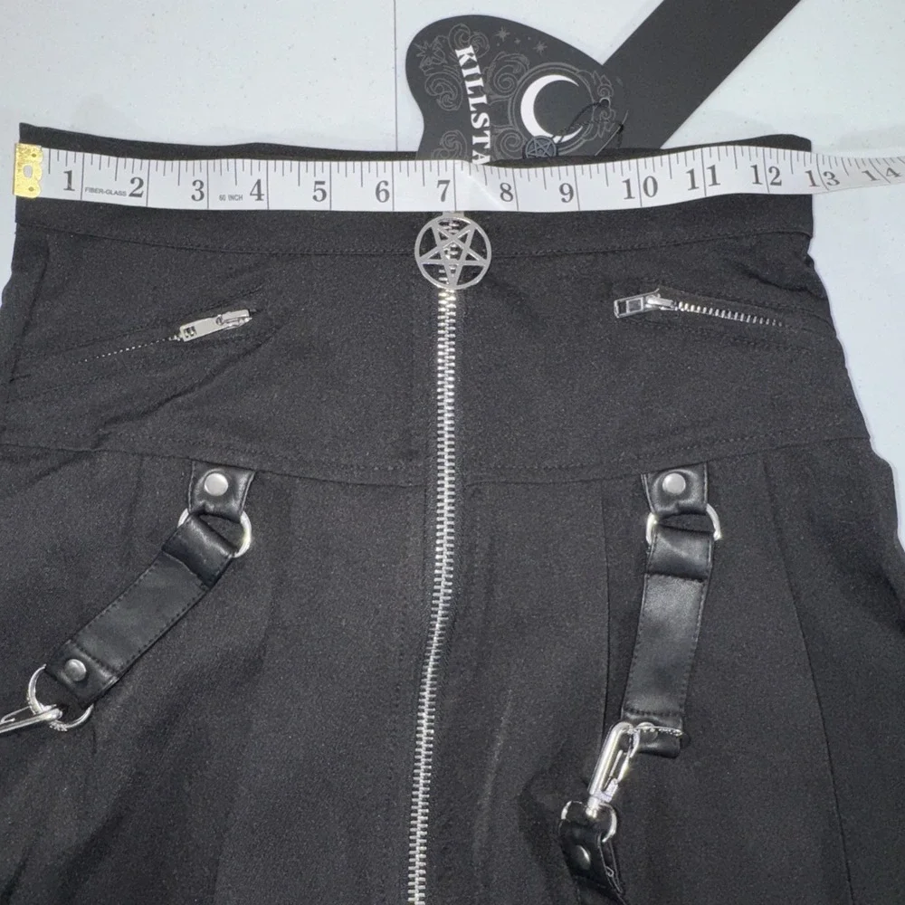 Killstar Blaire B*tch Black Mini Skirt XS Suspenders Gothic Whimisgoth Witch NWT